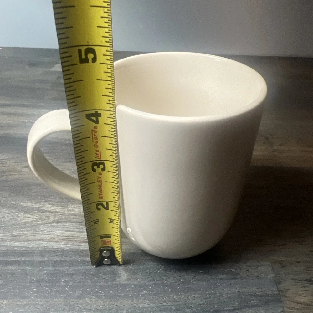 Crate & Barrel‎ GRAEDEN Light Gray & White Replacement Mug Cup Coffee Tea